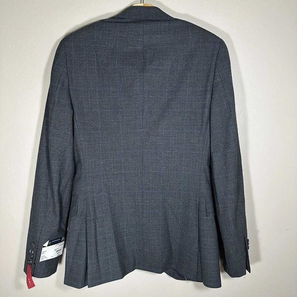 J Ferrar Mens 36‎ R Suit Jacket Slim Fit Charcoal Ultra Comfort Stretch Formal